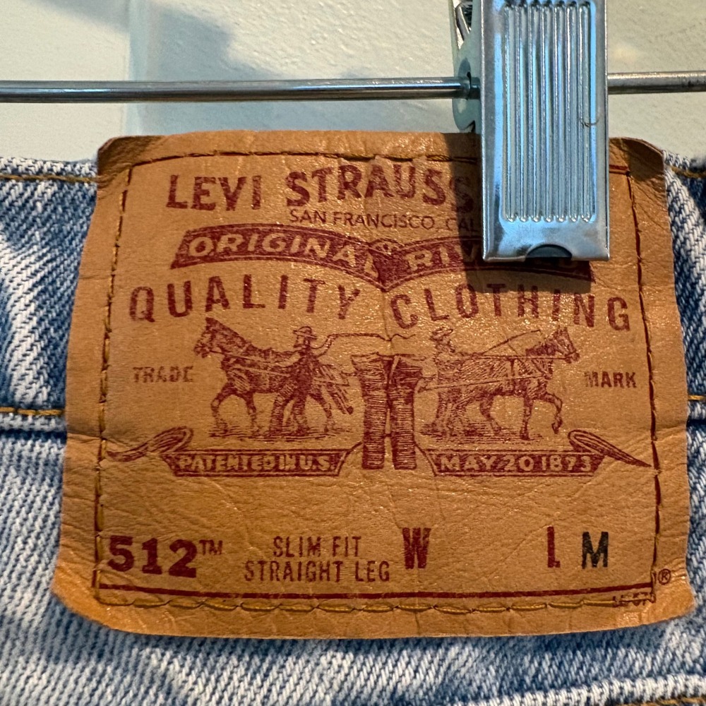 Vintage 1998 Levi's 512 Jeans Women's 12 29x31 USA Made Light Wash Slim Straight - Picture 11 of 16